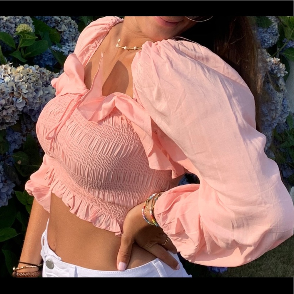 Pretty pink crop top